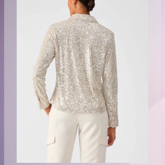 Sanctuary RADIANT SEQUIN SHIRT size L - Picture 7 of 8